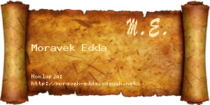 Moravek Edda névjegykártya